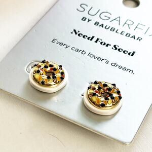 NEW Baublebar SugarFix Sprinkled Bagel Pierced Stud Earrings